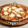 Margherita pizza with fresh mozzarella and basil
